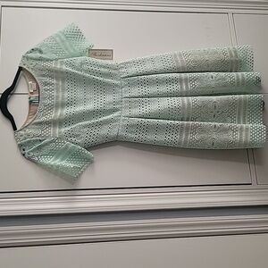 Seafoam green lace dress.  Shoshanna